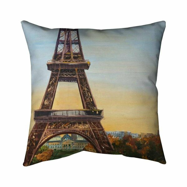 Fondo 20 x 20 in. Eiffel Tower by Dawn-Double Sided Print Indoor Pillow FO2791498